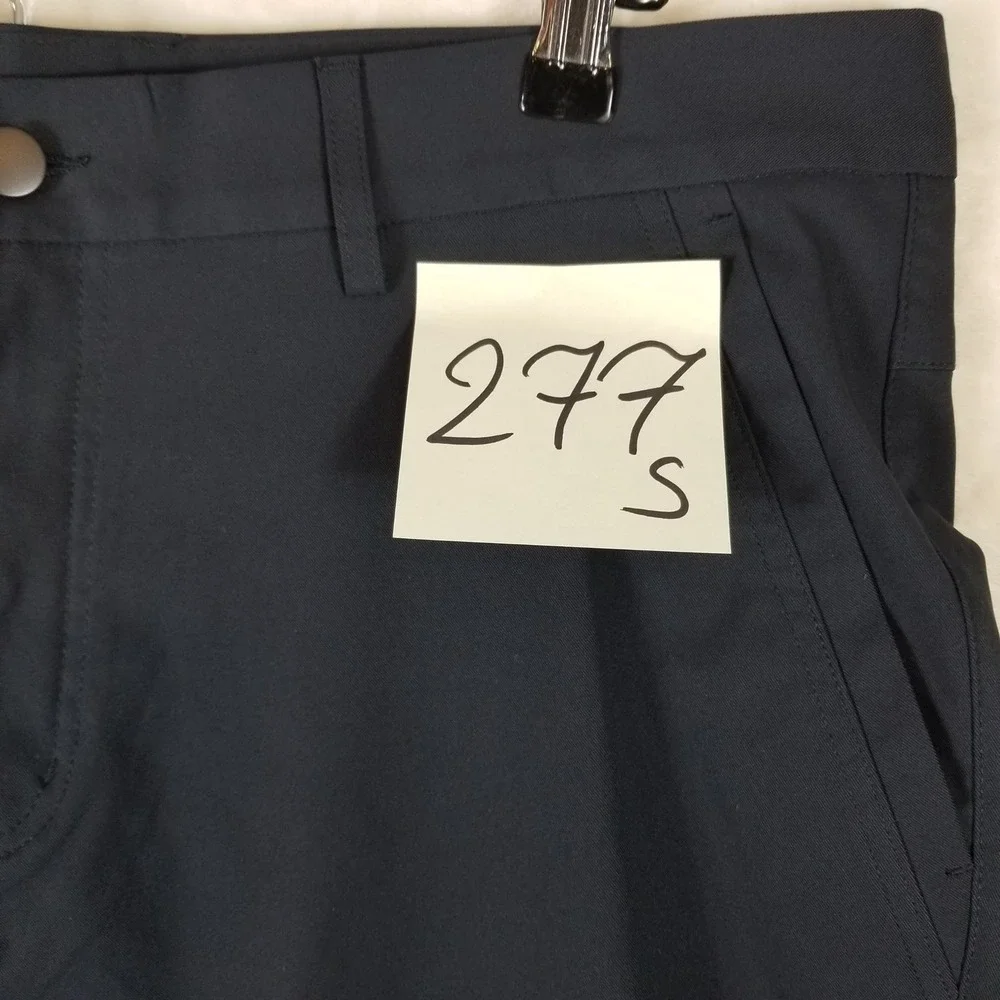 Marcus Pierce Mens Navy Blue Performance Golf Pants W36 L32 Flat Front Polyester